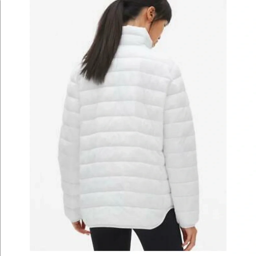 Gap GAPFIT Lightweight Half Zip Puffer jacket in Optic white Small - Picture 5 of 11